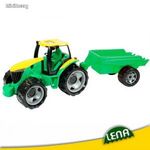LENA: Óriás traktor utánfutóval - zöld, 94 cm fotó