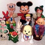 12 db retró gumi baba trafikáru gumibaba Walt Disney Mickey egér műanyag húzogatós tologatós játék fotó
