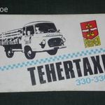 Kártyanaptár, FÖSPED Tehertaxi, Barkas platós teherautó, 1972 , V, fotó