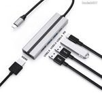 Fém USB C HUB (4k HDMI, USB 3.0/2.0, 100W PD USB-C) fotó
