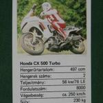 Kártyanaptár, trafik, ajándék üzlet, Mini Prop, Honda CX 500 Turbo motorkerékpár, 1986, , K, fotó
