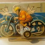 Lemezárugyár lendület lendkerekes motorkerékpár eredeti bliszterében retro lemezjáték fotó