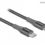 DeLock Data and Charging Cable USB Type-C to Lightning for iPhone iPad and iPod MFi 1m Grey 86631 fotó