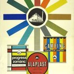 régi plakát: TISZAI VEGYI KOMBINÁT PROGRES ZOMÁNC, CAMPING, ALAPLAST 1970 kereskedelem reklám retro fotó