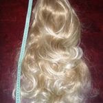 Madame hair póthaj h.50cm melírozott szőke hullámos műhaj dús copfnak is Új (283) fotó