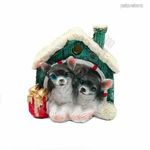 Karácsonyi dísz - Csivava, Chihuahua Kutya Házban Ledes fotó