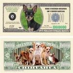 Csivava Chihuahua Kutya 1 millió dollár emlékpénz UNC No.214 fotó