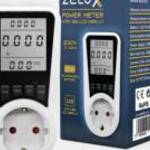 Zelux digitális Fogyasztásmérő költségszámítás funkcióval LCD kijelzős fotó