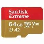 Sandisk 64GB microSDXC Class 10 U3 V30 A2 Extreme for Mobile Gaming fotó