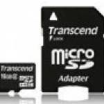Transcend 2GB microSD Card + adapterrel fotó