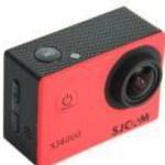 SJCAM SJ4000 Sportkamera Red Waterproof Case fotó