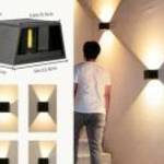 Napelemes LED fali lámpa dekoratív melegfehér változtatható sugárszöggel fotó