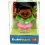 Fisher Price - Little people figurák - Barna hajú zöld pólós kislány HBJ31 - Mattel fotó
