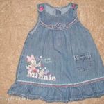 Disney Minnie tündéri hímzett farmerruha, 6-9-hó fotó