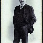 Uher műterem, Budapest, Gruber Imre, elegáns férfi portréja, bajusz, 1890-es évek, Eredeti nagymé... fotó
