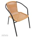 Kerti szék G008/ZR2139, fém + polietilén, barna fotó