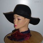 "H&M S/54 100% wool" elegáns nagykarimás fekete női kalap bfk.54cm átm.37cm formázható új fotó
