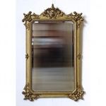 1N314 Antik nagyméretű faunfejes tükör 136 x 87 cm fotó