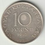 1948 10 forint Széchenyi emlék ezüst érme fotó