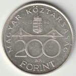 1994 200 forint ezüst érme fotó