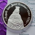 2007 Árpádházi Szent Erzsébet ezüst 5000 forint PROOF UNC. 2007 legszebb európai érméje fotó