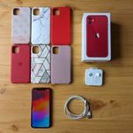 iPhone 11, 128 GB, Product Red, Kártyafüggetlen, Dobozában kiegészítőkkel fotó