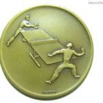 Ping-Pong, Asztalitenisz érem (Madarassy) bronz érem 4 cm fotó