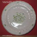 Porcelán lapostányér - kézzel festett - SC zöld 26 cm (Hollóházi Porcelán) - 9. fotó
