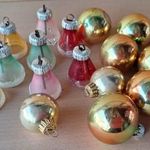 17 darab régi üveg karácsonyfa dísz , fenyő dísz fotó