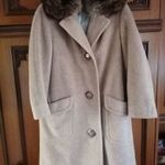 Női Ezüst róka szőrme galléros kabát L - XL - méret ! fotó