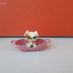 Eredeti Hasbro LPS Littlest Pet Shop Boxer kutya kutyus a kosárban állatfigura !! LPS 84 fotó