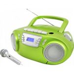 soundmaster SCD5800GR CD-s rádió URH URH, USB, Kazetta, Rádiófelvevő Mikrofonnal Zöld fotó