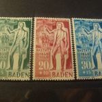 Baden 1949 használatlan* sor **kat.ár 45 euro fotó