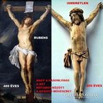 -70%! 56. Antik, "Rubens (?)" 400 éves ELEFÁNTCSONT Jézus (17cm), kereszt, korpusz. IGAZOLÁSSAL!! fotó