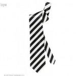 Fehér, fekete csíkos nyakkendő fotó