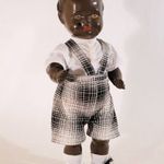 Technoplast Horlave Fekete Celluloid Baba 46cm | Panenka Cernoska Black Doll Antik Régi Játékbaba fotó