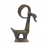 1H487 Kisméretű bronz kecske kisplasztika szobor 5.8 cm fotó