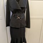 Női M-es női 38-as őszi. átmeneti fekete csinos szűkszoknya + ZARA fekete kis kabát, blézer , kosztüm fotó