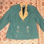 Tiroli zöld hímzett női kabátka XL Újszerű! fotó