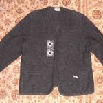Tiroli sötétszürke cirmos puha gyapjús női kabátka XL fotó