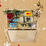 Karácsonyi Knut Hansen gin ajándékcsomag fa díszdobozban fotó