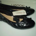Lasocki csinos puha bőr fekete anyagában nyomott bőr cipő 40 fotó