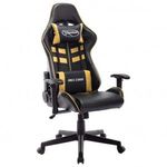 Fekete és arany színű műbőr gamer szék fotó