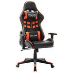 Fekete és narancssárga műbőr gamer szék fotó