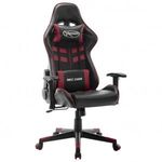 Fekete és bordó műbőr gamer szék fotó