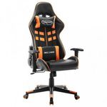 fekete és narancssárga műbőr gamer szék fotó