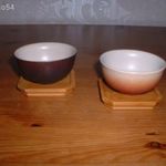 Kínai teaszertartáshoz 2 kis csésze, bambusz alátéttel fotó
