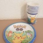 Pokemon tányér pohár születésnap szülinapi party kellék szett 20 db ÚJ KÉSZLETEN fotó