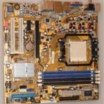 ASUS M2N68-LA AMD AM-2 SATA-RAID PCI-E + AM2-es 4200-as 2 MAGOS PROCESSZOR + HŰTŐ fotó