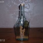 Italos üveg, belsejében fa vadász fotó